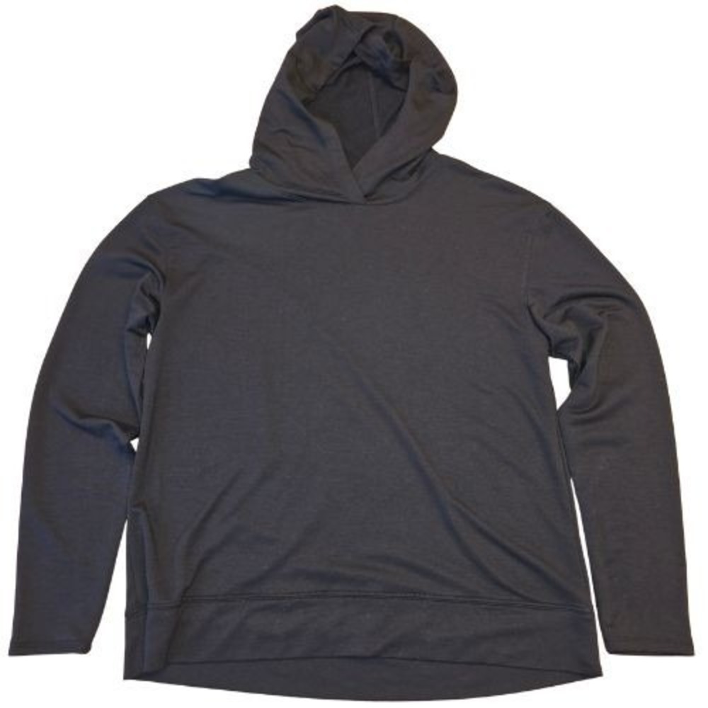 Womens S Black‎ Lightweight Pullover Hoodie Soft Jersey Athleisure Active Layer